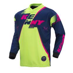 KOSZULKA KENNY TRACK 2017 navy / lime / neon pink