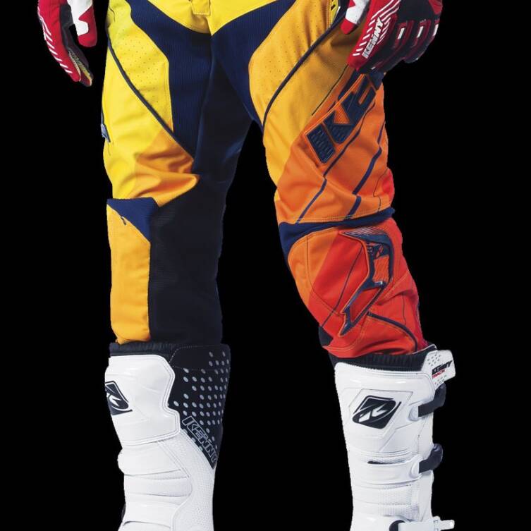 SPODNIE MX KENNY PERFORMANCE 2015 yellow-red